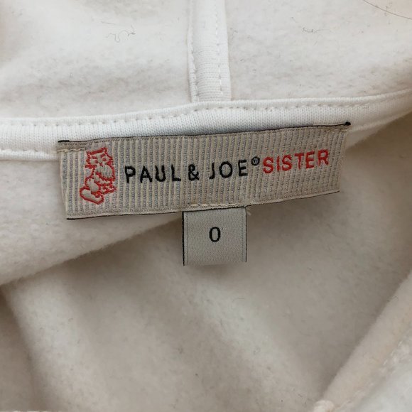 Paul & Joe Sister Cream Cropped Hoodie Size 0 - Picture 6 of 8